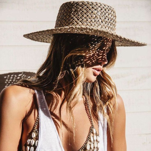 Color Sunnydip Fray Straw Hat 58cm 